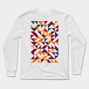 Creative Geometric Colourful Triangle Pattern #43 Long Sleeve T-Shirt